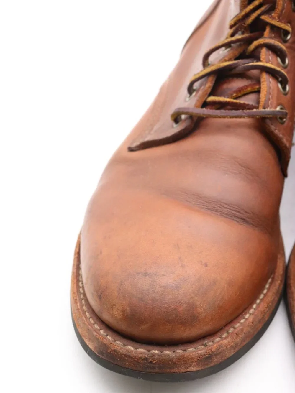 Oak Street Bootmakers Trench Boots Men's 9 Brown Leather Boots Lace Up Made USA